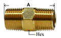 Brass Hex Nipple Diagram